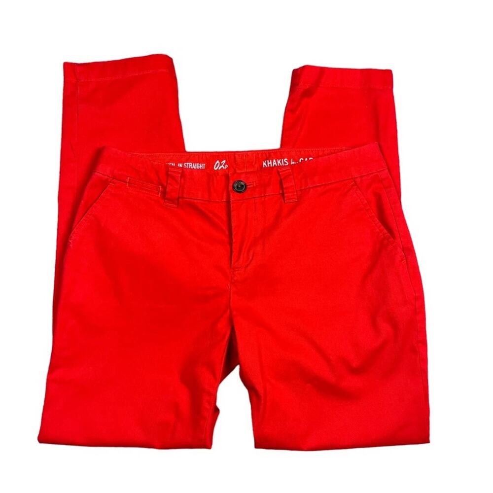 Gap broken in straight khakis petites